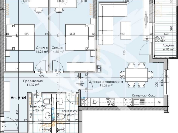 Тристаен апартамент в Пловдив, Кършияка - 121 кв.м за 1586 €/кв.м - Снимка #1