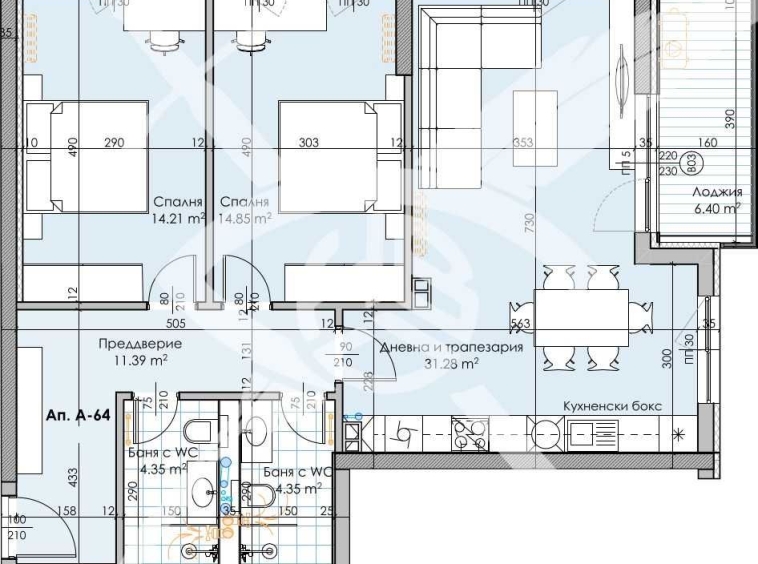 Тристаен апартамент в Пловдив, Кършияка - 121 кв.м за 1586 €/кв.м - Снимка #1