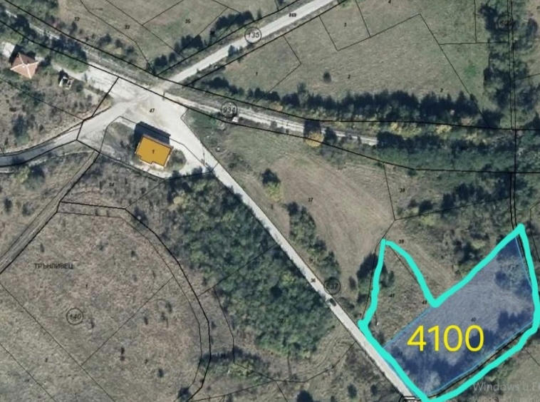 Парцел в с. Костадинкино, Област София-област - 4100 кв.м за 12 €/кв.м - Снимка #1