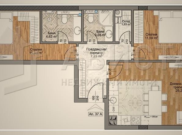 Тристаен апартамент в София, Младост 4 - 99 кв.м за 2055 €/кв.м - Снимка #1