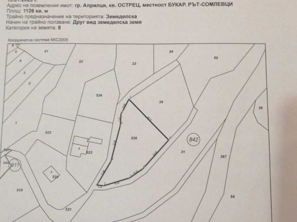 Парцел в Априлци - 1126 кв.м за 5 €/кв.м - Снимка #1