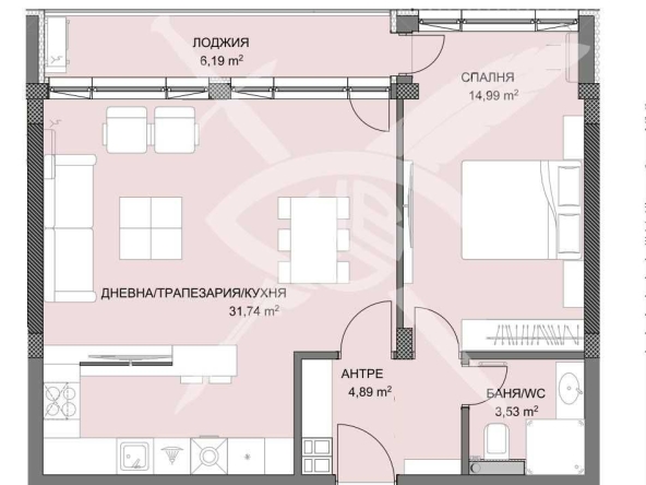 Двустаен апартамент в Пловдив, Христо Смирненски - 85 кв.м за 774 €/кв.м - Снимка #1