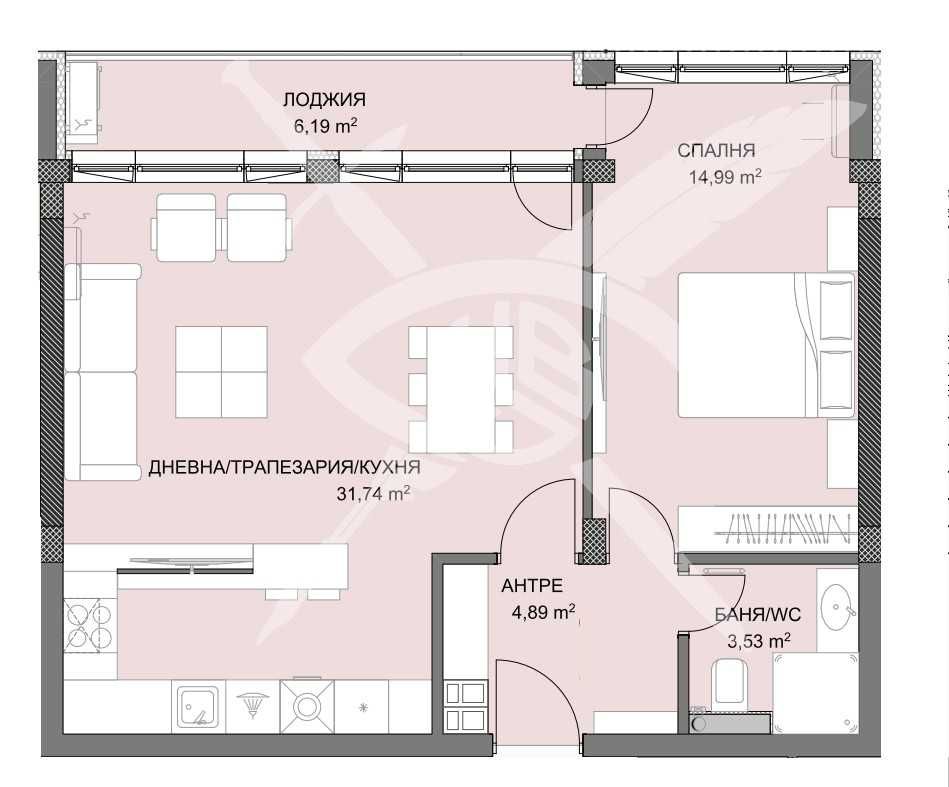 Двустаен апартамент в Пловдив, Христо Смирненски - 85 кв.м за 774 €/кв.м - Снимка #1
