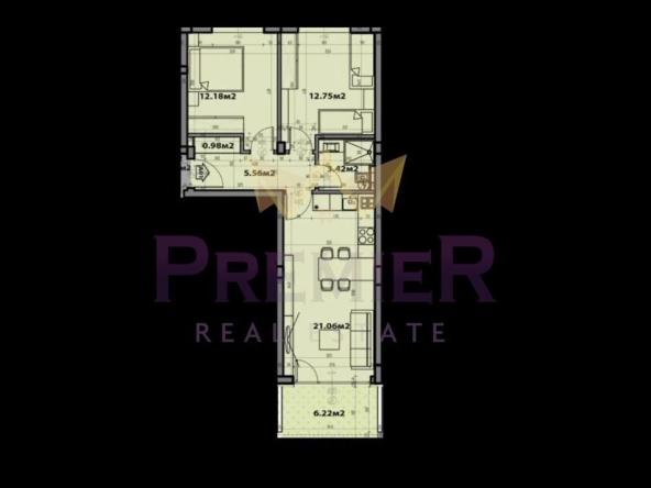 Тристаен апартамент в Варна, Виница - 83 кв.м за 1534 €/кв.м - Снимка #1