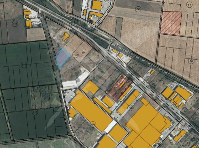 Парцел в Пловдив, Индустриална зона - Север - 4400 кв.м за 22 €/кв.м - Снимка #1