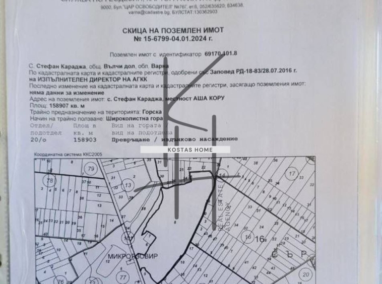 Парцел в Вълчи дол - 158907 кв.м за 1 €/кв.м - Снимка #1