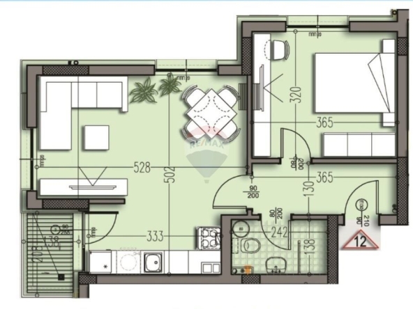 Двустаен апартамент в Варна, Изгрев - 7513 кв.м за 9 €/кв.м - Снимка #1