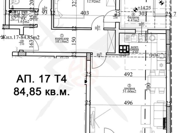 Двустаен апартамент в Варна, Гръцка махала - 118 кв.м за 1605 €/кв.м - Снимка #1
