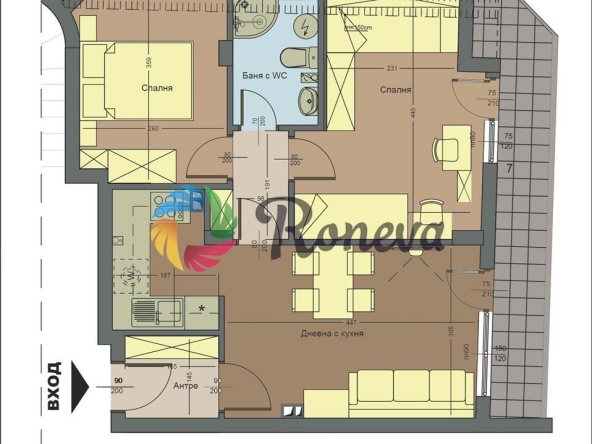 Тристаен апартамент в Варна, Аспарухово - 68 кв.м за 537 €/кв.м - Снимка #1