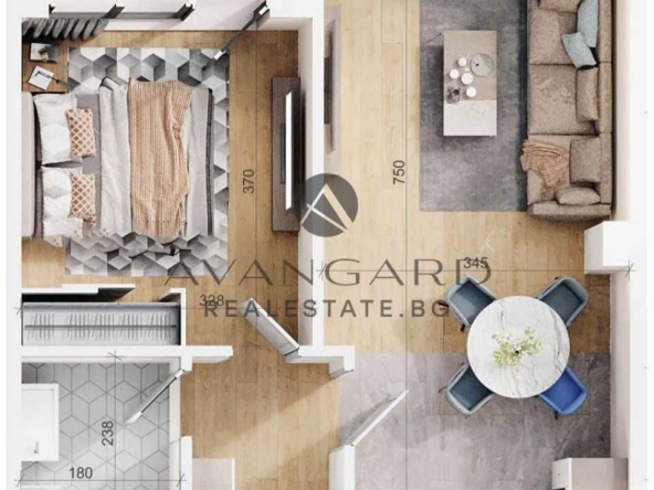 Двустаен апартамент в Пловдив, Тракия - 63 кв.м за 1350 €/кв.м - Снимка #1