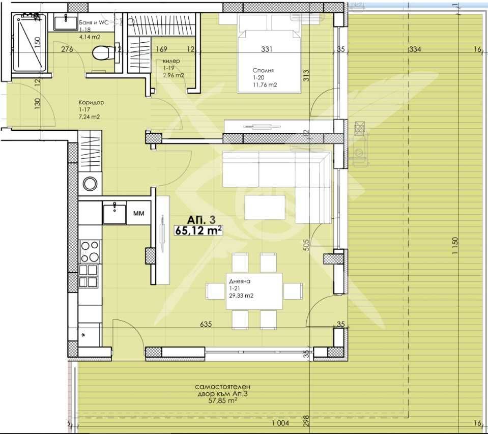 Двустаен апартамент в Пловдив, Остромила - 73 кв.м за 2164 €/кв.м - Снимка #1