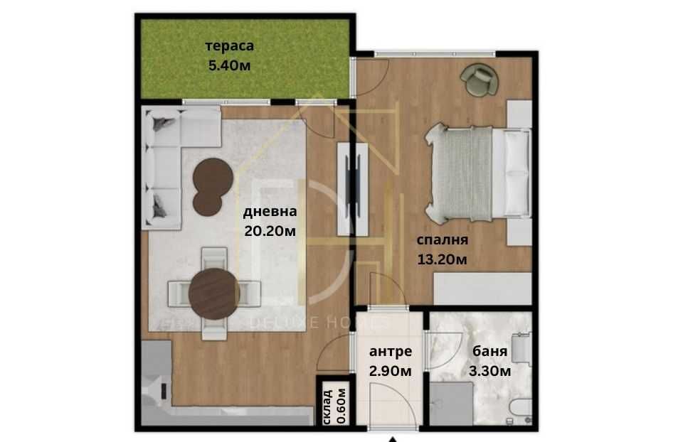 Двустаен апартамент в Пловдив, Беломорски - 62 кв.м за 567 €/кв.м - Снимка #1