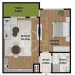 Двустаен апартамент в Пловдив, Беломорски - 62 кв.м за 567 €/кв.м - Снимка #1