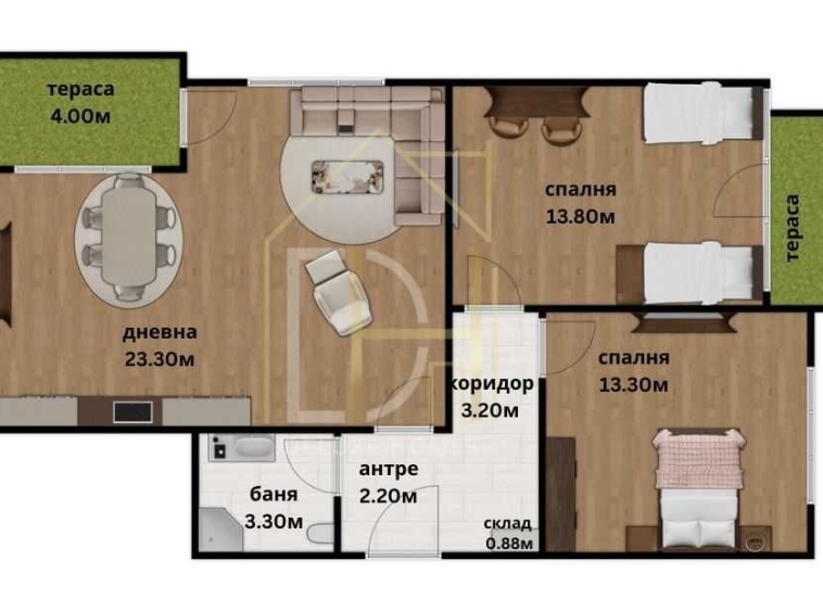 Тристаен апартамент в Пловдив, Беломорски - 95 кв.м за 552 €/кв.м - Снимка #1