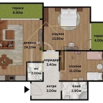 Тристаен апартамент в Пловдив, Беломорски - 95 кв.м за 568 €/кв.м - Снимка #1