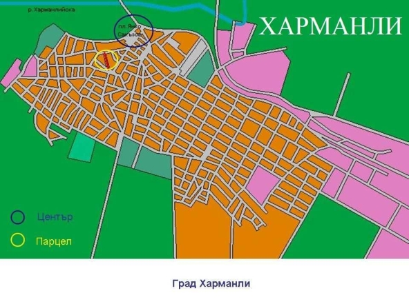 Парцел в Харманли - 710 кв.м за 47 €/кв.м - Снимка #1