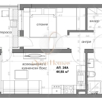 Двустаен апартамент в Пловдив, Христо Смирненски - 54 кв.м за 1649 €/кв.м - Снимка #1