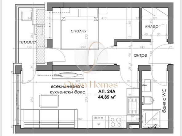 Двустаен апартамент в Пловдив, Христо Смирненски - 54 кв.м за 1649 €/кв.м - Снимка #1