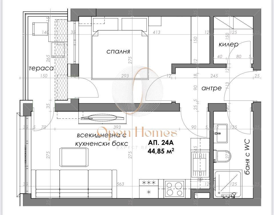 Двустаен апартамент в Пловдив, Христо Смирненски - 54 кв.м за 1649 €/кв.м - Снимка #1