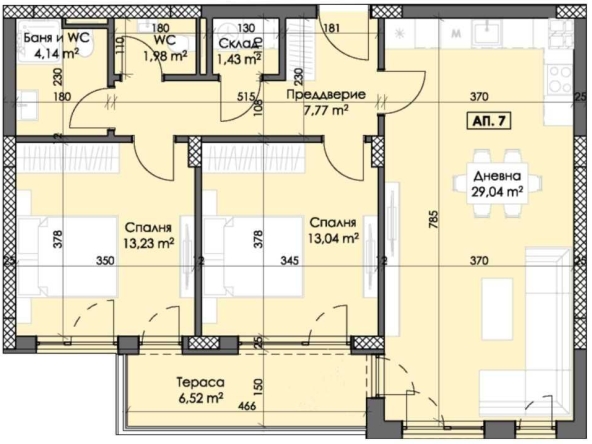 Тристаен апартамент в Пловдив, Тракия - 108 кв.м за 537 €/кв.м - Снимка #1