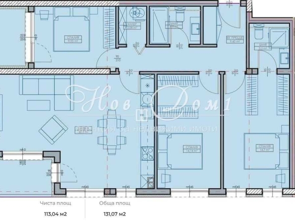 Четиристаен апартамент в Варна, Възраждане 1 - 131 кв.м за 658 €/кв.м - Снимка #1