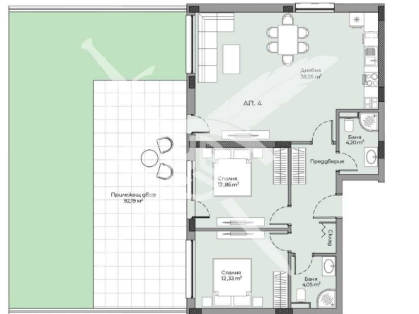 Тристаен апартамент в Пловдив, Христо Смирненски - 105 кв.м за 2046 €/кв.м - Снимка #1