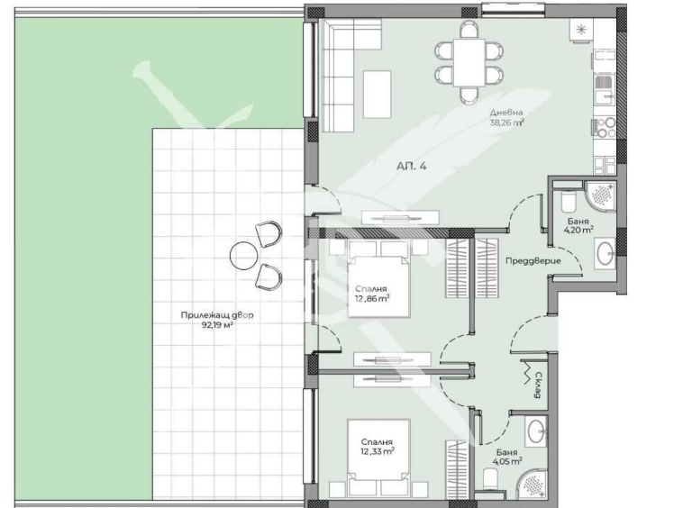 Тристаен апартамент в Пловдив, Христо Смирненски - 105 кв.м за 2046 €/кв.м - Снимка #1