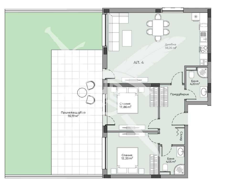 Тристаен апартамент в Пловдив, Христо Смирненски - 105 кв.м за 2046 €/кв.м - Снимка #1