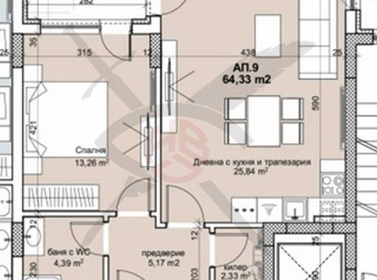 Двустаен апартамент в София, Лозенец - 76 кв.м за 2553 €/кв.м - Снимка #1