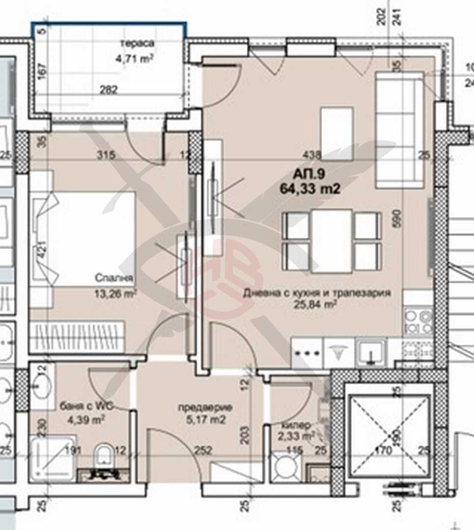 Двустаен апартамент в София, Лозенец - 76 кв.м за 2553 €/кв.м - Снимка #1