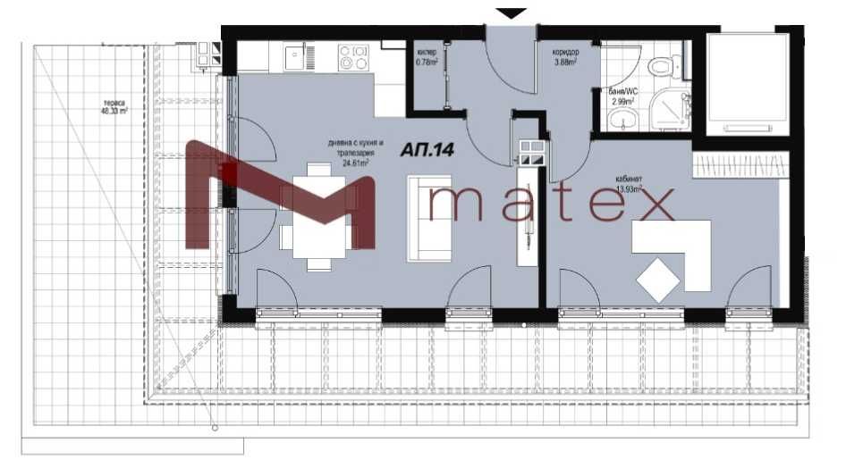 Двустаен апартамент в Варна, Аспарухово - 111 кв.м за 1113 €/кв.м - Снимка #1