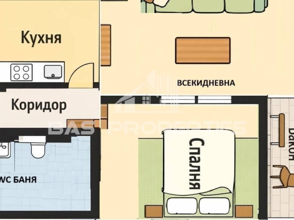 Двустаен апартамент в София, Зона Б-5 - 63 кв.м за 1919 €/кв.м - Снимка #1