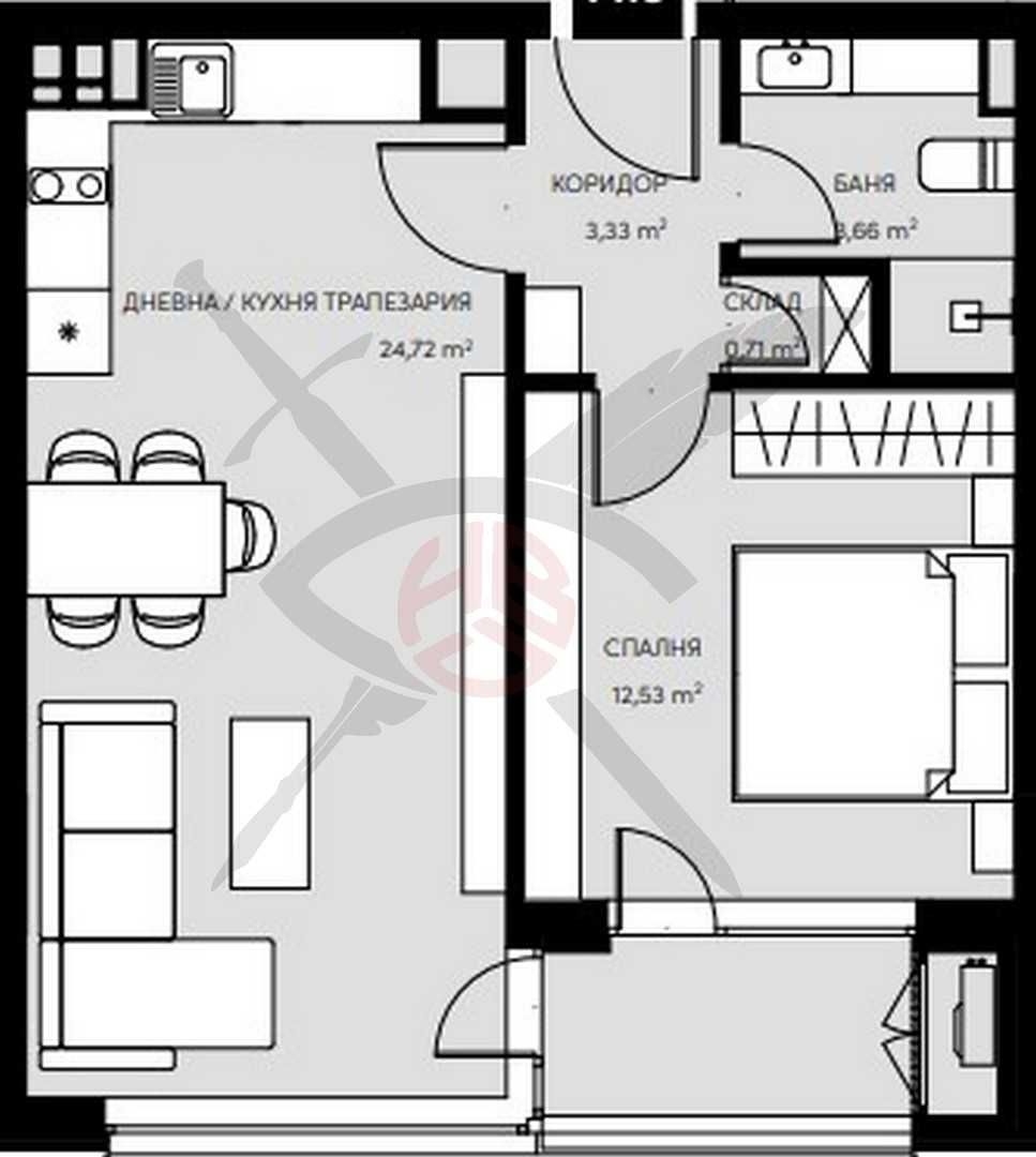 Двустаен апартамент в София, Кръстова вада - 74 кв.м за 1301 €/кв.м - Снимка #1