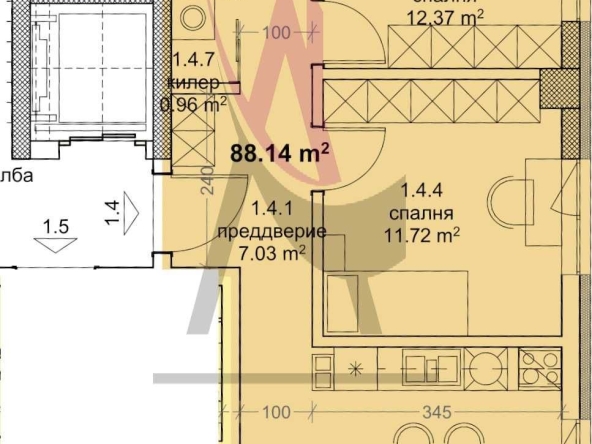 Тристаен апартамент в Варна, Младост 2 - 106 кв.м за 1746 €/кв.м - Снимка #1