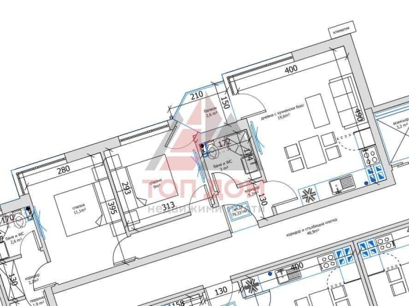 Тристаен апартамент в Варна, м-т Пчелина - 79 кв.м за 1519 €/кв.м - Снимка #1