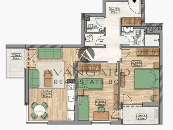 Двустаен апартамент в Пловдив, Кършияка - 104 кв.м за 1595 €/кв.м - Снимка #1