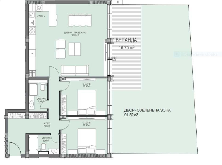 Тристаен апартамент в Пловдив, Христо Смирненски - 116 кв.м за 2535 €/кв.м - Снимка #1