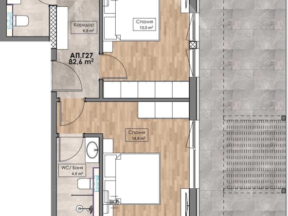 Тристаен апартамент в Пловдив, Кършияка - 273 кв.м за 391 €/кв.м - Снимка #1