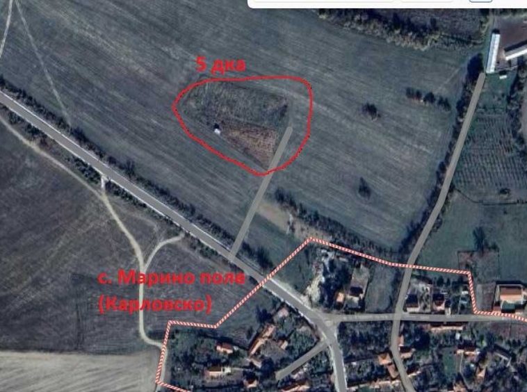 Земеделски имот в с. Марино поле, Област Пловдив -  кв.м за 6 €/дка - Снимка #1