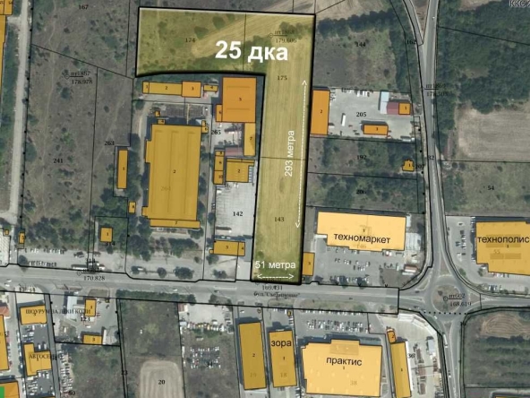 Парцел в Хасково, Промишлена зона - Изток - 25000 кв.м за 31 €/кв.м - Снимка #1