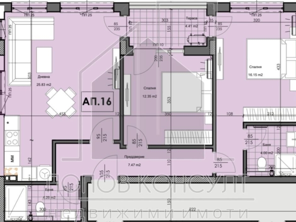 Тристаен апартамент в Пловдив, Кършияка - 121 кв.м за 1352 €/кв.м - Снимка #1