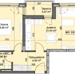 Двустаен апартамент в Пловдив, Тракия - 71 кв.м за 644 €/кв.м - Снимка #1