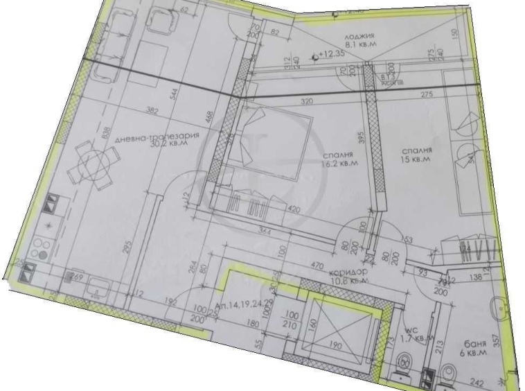 Тристаен апартамент в Пловдив, Съдийски - 121 кв.м за 1400 €/кв.м - Снимка #1