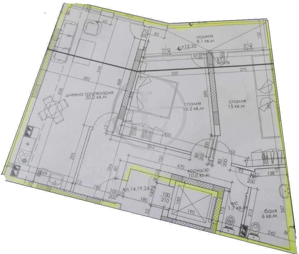 Тристаен апартамент в Пловдив, Съдийски - 121 кв.м за 1400 €/кв.м - Снимка #1