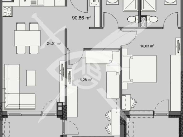 Тристаен апартамент в Бургас, Изгрев - 107 кв.м за 1025 €/кв.м - Снимка #1