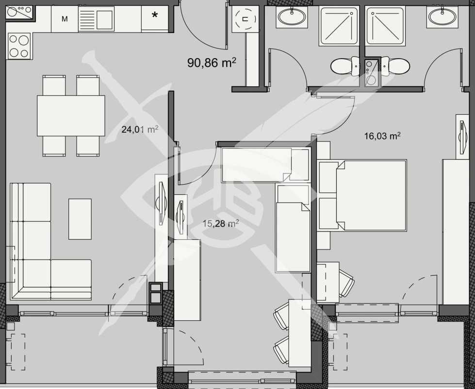 Тристаен апартамент в Бургас, Изгрев - 107 кв.м за 1025 €/кв.м - Снимка #1