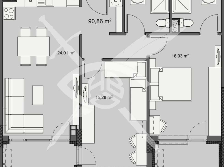 Тристаен апартамент в Бургас, Изгрев - 107 кв.м за 1025 €/кв.м - Снимка #1