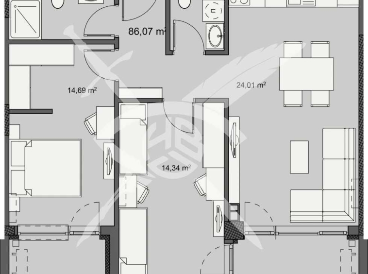 Тристаен апартамент в Бургас, Изгрев - 101 кв.м за 927 €/кв.м - Снимка #1