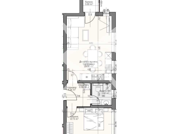 Двустаен апартамент в Пловдив, Христо Смирненски - 61 кв.м за 1009 €/кв.м - Снимка #1