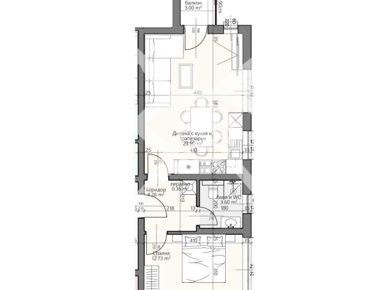 Двустаен апартамент в Пловдив, Христо Смирненски - 61 кв.м за 1009 €/кв.м - Снимка #1